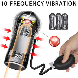 Usb Oplaadbare 10 Frequentie Mannelijke Vibrator Masturbatie Cup Top Draagbare Mannen Vaginale Masturbator - Product Image 6