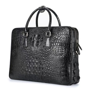 Handmade High Quality Genuine Patina Crocodile <strong>Leather</strong> <strong>Briefcase</strong> Luxury Real Crocodile <strong>Leather</strong> for Men Daily Usage - Product Image 3