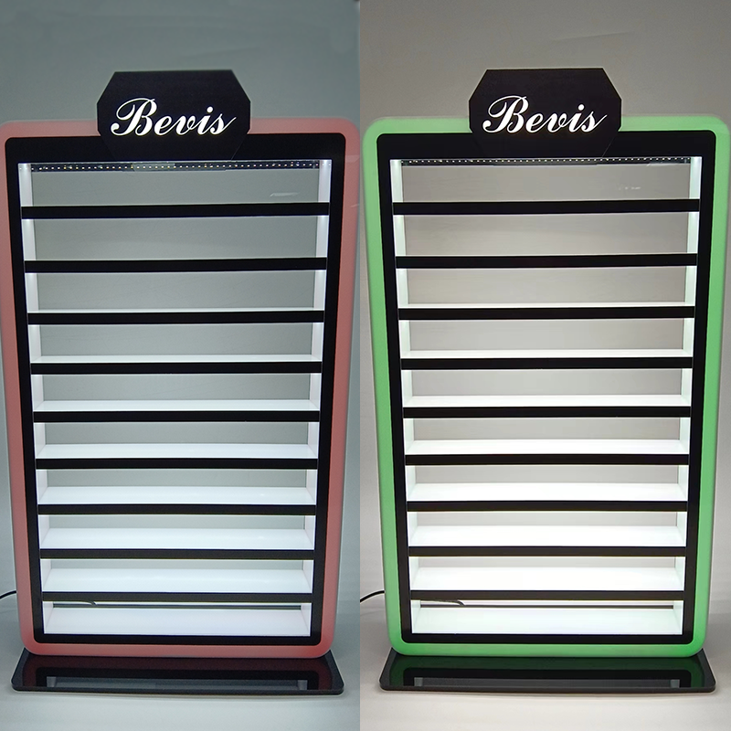 Apache Factory Smoke Shop Display Rgb Led Light Basketball Sneaker Keychain Display Rack 10 Tiers Acrylic Keychain Display Stand — view 5