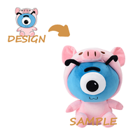 Peluche super douce personnalisée avec maille en nylon et broderie, peluche longue