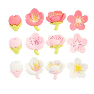 树脂配件樱花创意花朵DIY手机套杯贴树脂花朵装饰