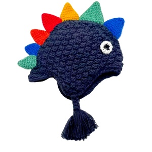<span class=keywords><strong>Gorro</strong></span> <span class=keywords><strong>de</strong></span> <span class=keywords><strong>lana</strong></span> tejido <span class=keywords><strong>de</strong></span> doble capa con diseño <span class=keywords><strong>de</strong></span> <span class=keywords><strong>dinosaurio</strong></span> para bebés y niños, con protección para las orejas - Product Image 1