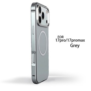 <span class=keywords><strong>Coque</strong></span> de téléphone de luxe à chargement magnétique puissant pour iPhone 17 Pro 17 Pro Max, pare-chocs en aluminium antichoc, orange - Product Image 6