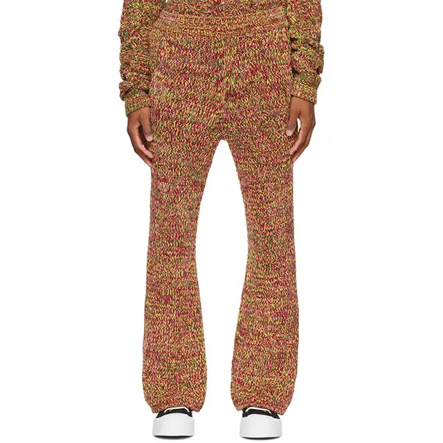 2023 new Custom Men's winter crochet pants knitted pants warm fashion pants