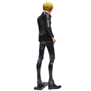 Figura di Sanji in Abito Nero Grandista da <span class=keywords><strong>One</strong></span> <span class=keywords><strong>Piece</strong></span> con Capelli Biondi e Sopracciglia Arricciate in Elegante Posa Eretta per Fan - Product Image 6