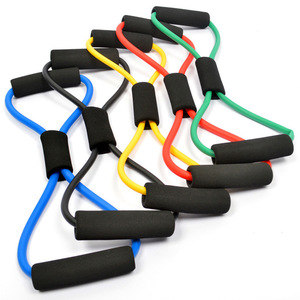 สายยางยืดออกกำลังกาย Xi Ai Figure Eight Resistance Band TPR พร้อมที่จับ สำหรับโยคะและบริหารกล้ามเนื้อหน้าอก มีหลายสี - Product Image 1