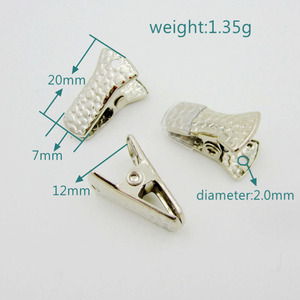 Mini pince à ressort en métal Textura, pince décorative en nickel, pince à papier, pince à vêtements, bureau, maison, artisanat créatif, personnalisé 20x6mm - Product Image 4