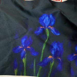 Elegant Jasper Flowers Printed Fabric Stiff and Smooth Polyester Silky Twill <strong>Satin</strong> Mikado for Graduation Dress Evening Dress - Product Image 3