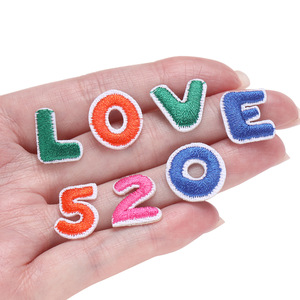 Mini patchs brodés en feutre non tissé, lettres et chiffres de l'alphabet anglais, à appliquer au fer, accessoires de bricolage DIY - Product Image 4