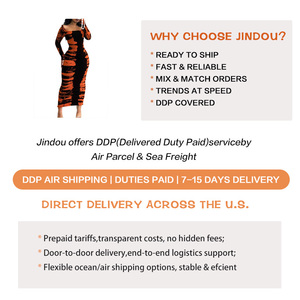 2026 Spring Women Clothing Boutique Bodycon <strong>Elastic</strong> Printed Elegant <strong>Dress</strong> Long Sleeve Casual Midi <strong>Dresses</strong> - Product Image 3