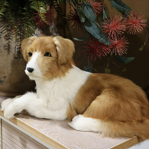 Estatua de cachorro de piel realista rústica hecha a mano, resina sólida, <span class=keywords><strong>pastor</strong></span> alemán realista, <span class=keywords><strong>Border</strong></span> <span class=keywords><strong>Collie</strong></span>, Animal, accesorios de película para el hogar - Product Image 6