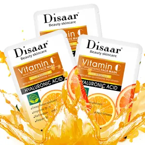 Disaaar ויטמין C העור הלבנה לחות אנטי אייג 'ינג חומצה היאלורונית גליצרין מסכת פנים