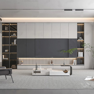 Muebles modernos de lujo para el hogar, el último diseño, soporte de <span class=keywords><strong>TV</strong></span> inteligente para sala de estar con barra de luz integrada, elegante <span class=keywords><strong>mueble</strong></span> de <span class=keywords><strong>TV</strong></span> integrado - Product Image 5