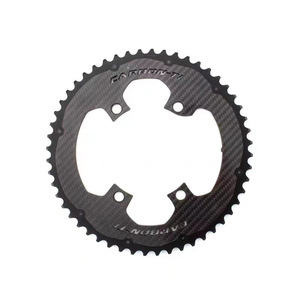 Pédalier de vélo en fibre de carbone 3K, simple ou double pignon, haute dureté, carbone pur composite modifié - Product Image 4