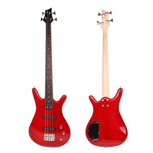 custom design wholesale bass guitar without frets 4 strings 5 strings electric bass guitar fretless bass guitar