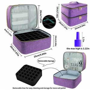 Bolsa de Almacenamiento de Esmalte de Uñas con Logotipo Personalizado, para 30 Botellas, de Poliéster, Portátil, para Viajes, Organizador de Cosméticos y Aceites Esenciales - Product Image 4