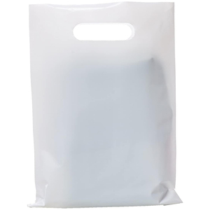 Sacs de courses personnalisés en PE recyclable découpés sur mesure, avec poignées, impression hélio, commandes en gros pour supermarchés et entreprises d'épicerie - Product Image 1