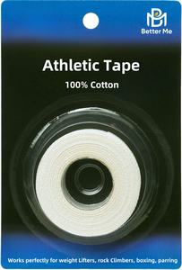 体操、ボクシング、ラクロス、ホッケーに理想的な100% コットンアスレチックテープ、簡単な引き裂きスポーツテープ強い接着 - Product Image 3