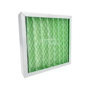 G3 G4 polyester synthetic material Metal Frame pre Filter Pleated Air Filter for Air Conditioning System pleated filter