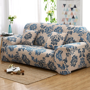Copridivano moderno in seta di latte ad alta elasticità <span class=keywords><strong>per</strong></span> tutte le stagioni con motivo vegetale e floreale stampato copridivano in poliestere elasticizzato - Product Image 1