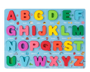 Early Education Hand Grasping Board Cognitive Matching Bigger Blocks ,easy to Catch . Wooden Alphabet Puzzles - Product Image 6