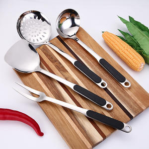 <span class=keywords><strong>Promo</strong></span> top seller 4 pezzi utensili da cucina Set di pentole in acciaio inossidabile spatola antiaderente manico in acciaio inossidabile Set di pentole - Product Image 4