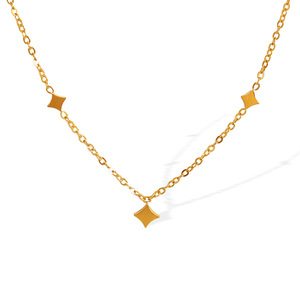 Collar Chapado en Oro con Forma de Corazón, Diseño Geométrico, Joyería de Moda para Fiestas XL171 XL172 - Product Image 5