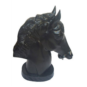 Escultura de cabeza de caballo decorativa de aluminio - Product Image 1