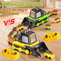 ITTL RC Excavatrice Gourmande Multijoueur Interactive Mini Voitures de Course à Contrôle à Distance Jouets Camions de Construction pour Enfants