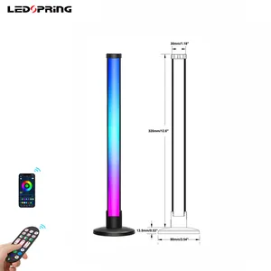 USB 전원 16 백만 색상 RGBIC LED 라이트 바 책상 램프 픽업 리듬 조명 RGB 음악 주변 LED 야간 조명 바