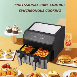 Friteuse à air à double panier 4L + 4L avec écran tactile, nouveau produit, prix d'usine - Product Image 2