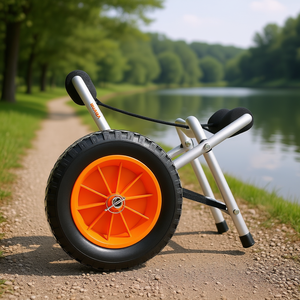 Carrito plegable para kayak Vevor con neumáticos de caucho sólido de 10 pulgadas y marco de aluminio para kayaks, canoas y botes Jon. - Product Image 2