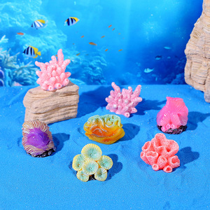 Decoraciones de Coral Artificial para Acuarios, Varios Colores, Adornos de Arrecife Miniatura de Resina Suave - Product Image 4