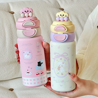 C190 diskon besar cangkir sedotan terisolasi anak-anak anjing kartun cantik 316 cangkir termos baja tahan karat botol air anak-anak portabel