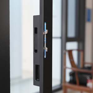 Portes coulissantes en aluminium à double vitrage, style minimaliste moderne, insonorisées, pour cloisonnement intérieur, <span class=keywords><strong>cadre</strong></span> fin et étroit, pour application en cuisine - Product Image 3