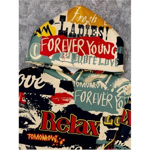 Sweat à capuche vintage personnalisé pour homme, imprimé par sublimation, manches régulières, tricoté, respirant, streetwear, pull-over - Product Image 4