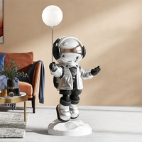Lampe Astronaute Modèle Grand Sculpture en Résine Homme Spatial Ballon LED Bluetooth Décoration Chambre Enfant