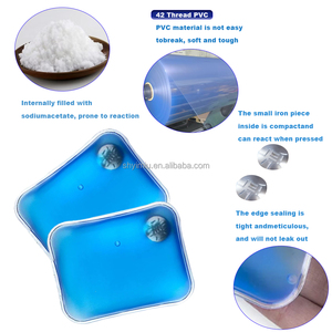 Compresse chauffante magique réutilisable en PVC non toxique, carrée, à pression, pour soulager la douleur et les entorses, 10x8cm - Product Image 5