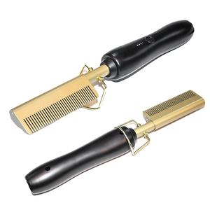 Nouveau peigne chauffant électrique à haute température 2025, peigne lisseur de cheveux en cuivre, brosse lissante, peigne chauffant à pression thermique - Product Image 1
