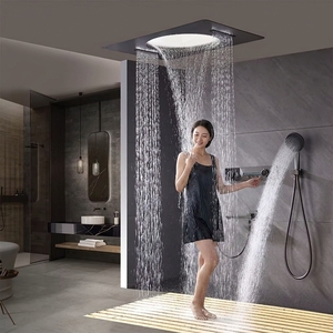 Lusso In-Wall Display digitale <span class=keywords><strong>doccia</strong></span> sistema pioggia miscelatore In ottone rubinetto Set di getto di massaggio pausa Spray modelli per <span class=keywords><strong>vasca</strong></span> <span class=keywords><strong>da</strong></span> <span class=keywords><strong>bagno</strong></span> <span class=keywords><strong>doccia</strong></span> - Product Image 1