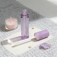 Conteneur cosmétique pour rouge à lèvres brillant violet, conteneur vide de luxe pour rouge à lèvres brillant, pot