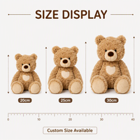 Ours en peluche personnalisés, jouets en peluche doux anti-stress, impression de logo personnalisée, emballage cadeau, OEM ODM, faible MOQ, fabricant de peluches