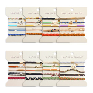 Set <span class=keywords><strong>de</strong></span> Pulseras Elásticas Bohemias Vintage con Dijes Metálicos para Mujeres y Niñas, Estilo Europeo Americano - Product Image 1