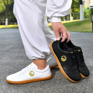 Chaussures de Tai Chi, dessus synthétique souple, semelle en caoutchouc, unisexe, durables, pour la pratique et l'entraînement des arts martiaux - Product Image 3