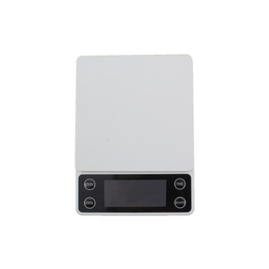 Balance de cuisine numérique carrée en plastique, design minimaliste, mesure précise pour peser le thé, couleur blanche - Product Image 3