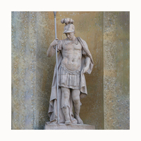 Statue de soldat romain en marbre antique personnalisée, faite à la main, taille sur mesure, figurines d'extérieur, design en pierre, sculpture grecque