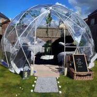 Igloo de jardin transparent personnalisable à auvent dôme géodésique serre claire pour les repas en plein air pour les tentes de salons professionnels