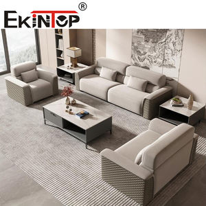 Conjunto de Sofás de Oficina de Cuero y Madera Ajustables Modernos Sinonis para Uso Comercial - Product Image 3