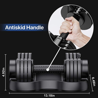 Ensemble d'haltères réglables de 25 lb pour la musculation, le renforcement musculaire, la force athlétique et l'amélioration de la résistance