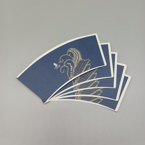 Ventilateurs en papier personnalisés de haute qualité pour gobelets en papier jetables - Product Image 4